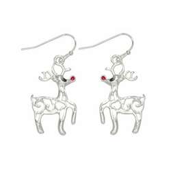 Item 418249 thumbnail Prancing Silver Rudolph Earrings