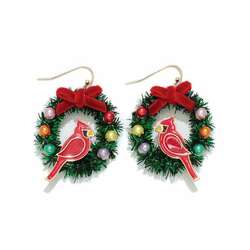 Item 418257 thumbnail Wreaths With Cardinals Earrings