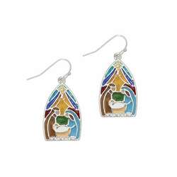 Item 418260 thumbnail Stained Glass Nativity Earrings