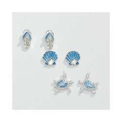 Thumbnail Ocean Blue Beach Trio Earrings