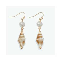 Item 418498 thumbnail Ceramic Conch With Pearls Earrings