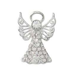 Item 418678 thumbnail Crystal And Silver Angel Pin