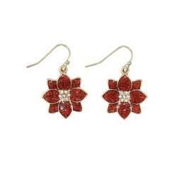 Item 418708 thumbnail Gold Glitter Poinsettias Earrings