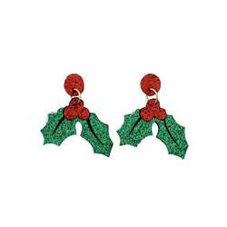 Item 418720 thumbnail Felt Glitter Holly Earrings