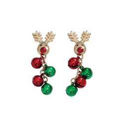 Item 418872 thumbnail Cute Rudolph With Jingles Earrings