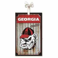 Item 420118 University of Georgia Bulldogs Corrugate Ornament