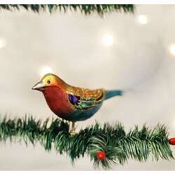 Item 425336 Lilac Breasted Roller With Feathery Tail Clip-On Ornament