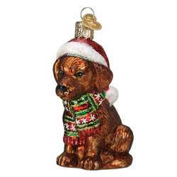 Item 425537 thumbnail Holiday Chocolate Labrador Puppy Ornament