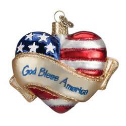 Item 425756 thumbnail God Bless America Heart Ornament