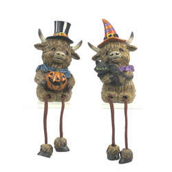 Item 431008 thumbnail Halloween Highland Cow Shelf Sitter