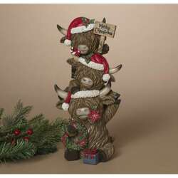 Thumbnail Stacking Holiday Highland Cows Figure