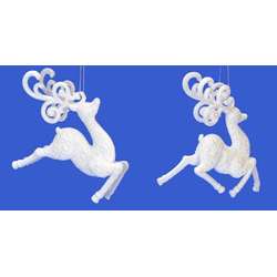 Item 431239 White Reindeer Ornament