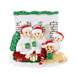 Item 459026 thumbnail Family Of 3 With A Dog Ornament
