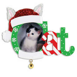 Item 459219 thumbnail Christmas Cat Photo Frame Ornament
