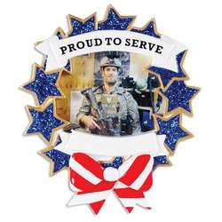 Item 459244 thumbnail Proud to Serve Armed Forces Photo Frame Ornament