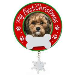 Item 459412 thumbnail Dog's First Christmas Photo Frame Ornament