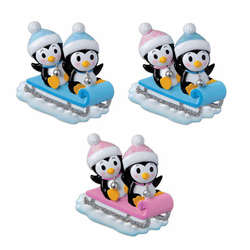 Item 459503 thumbnail Baby's First Christmas Penguin Twins On Sled Ornament