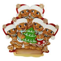 Item 459569 Nostalgic Gingerbread Family Of 6 Ornament