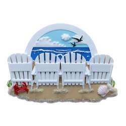 Thumbnail Beach Chairs Family Of 4 Ornament