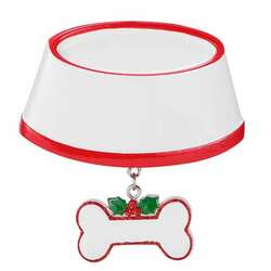 Item 459686 thumbnail Dog Bowl With Dangling Holiday Bone Ornament