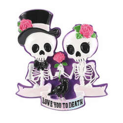 Item 459759 thumbnail Halloween Skeleton Couple Ornament