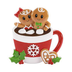 Item 459786 thumbnail Gingerbread Couple In Hot Cocoa Mug Ornament