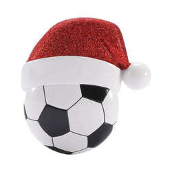 Item 459791 thumbnail Soccer Ball With Santa Hat Ornament