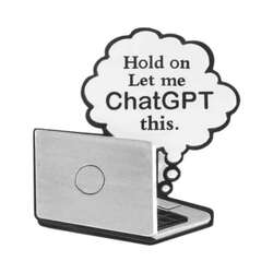 Item 459806 Laptop Computer ChatGPT Ornament