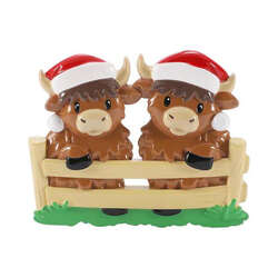 Item 459813 thumbnail Highland Cow Family Of 2 Ornament