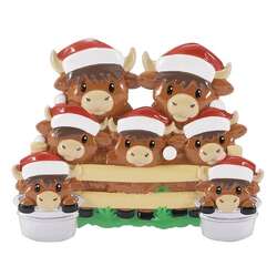 Item 459818 thumbnail Highland Cow Family Of 7 Ornament
