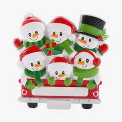 Item 459831 thumbnail Back Of Red Truck Family Of 6 Ornament