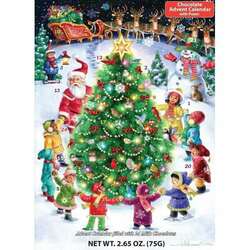 Item 473076 thumbnail Gather Round The Tree Santa and Kids Chocolate Advent Calendar
