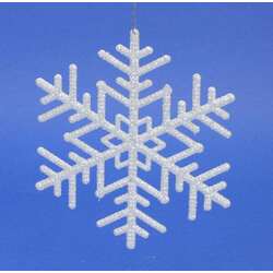 Item 483470 White Glittered Snowflake Ornament