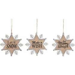 Item 501091 Snowflake With Saying Ornament