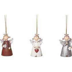 Item 501097 Red/White/Silver Angel Ornament