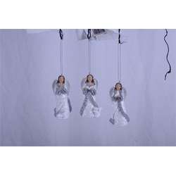 Item 501189 Sliver/White Glitter Angel Ornament