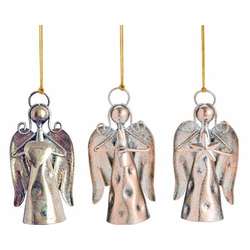 Item 501271 Silver Rustic Angel Ornament