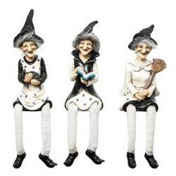 Item 501413 thumbnail Fuzzy Hair Witch Shelf Sitter