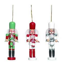 Item 501472 Wood Retro Color Nutcracker Ornament