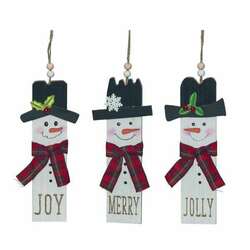 Item 501494 Rustic Snowman Ornament