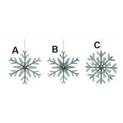 Item 501616 Galvanized Snowflake Ornament