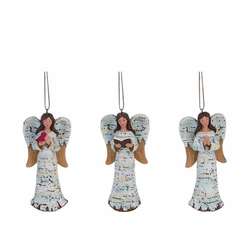 Item 501642 Wood Look Angel Ornament