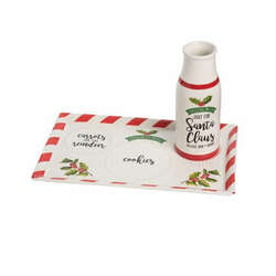 Item 501752 thumbnail Santa Milk, Cookies and Carrot Plate and Glass
