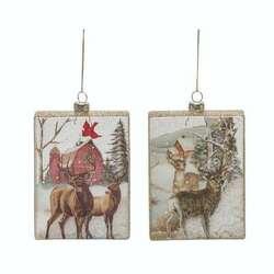 Item 502003 thumbnail Glass Painted Barn Scene Ornament