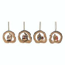 Item 502013 Wood Framed Nativity Ornament