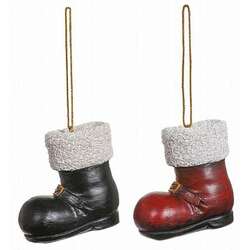 Item 505068 Black/Red Santa Boot Ornament
