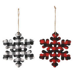 Item 505143 Check Snowflake Ornament