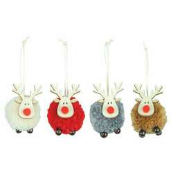 Item 509035 thumbnail Puffball Reindeer Ornament