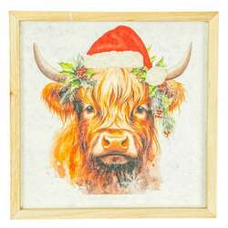 Item 509227 thumbnail Holly Bushel Highland Cow Frame Art