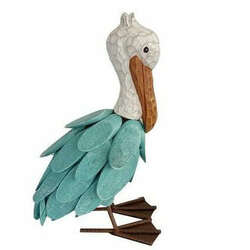 Item 516019 Metal And Driftwood Pelican